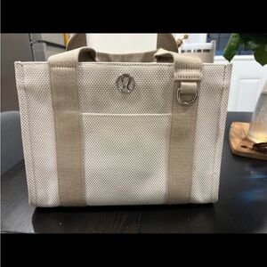 lululemon athletica Beige Canvas Briefcase